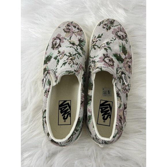 Vans Classic Slip On Floral Tapestry Sneaker Shoes Womens Size 8.5 New No Box - Picture 7 of 9